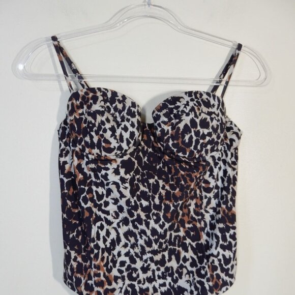 VERONICA BEARD Bridge Leopard One Piece SWIMSUIT Size S Multi Animal NEW $348 - Picture 6 of 10